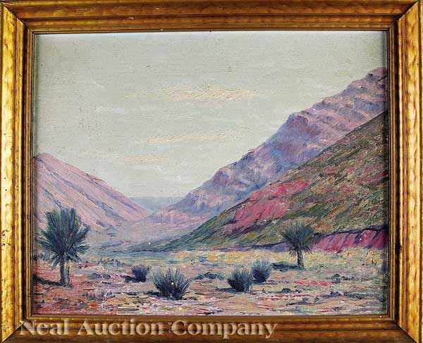 Appraisal: J W Matthews American Texas th c Big Bend Landscape