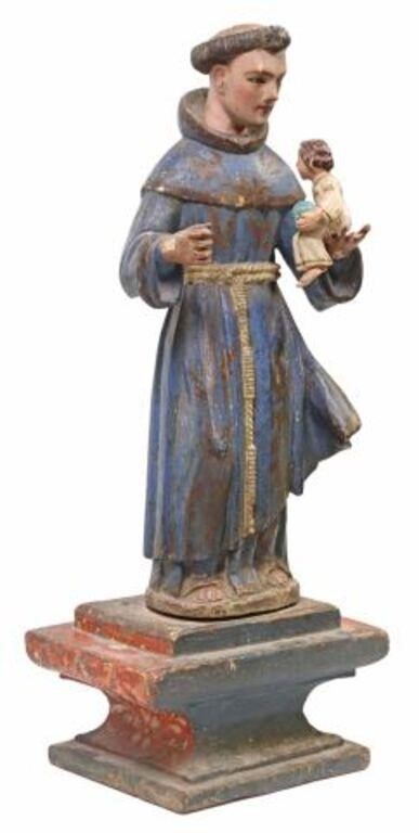 Appraisal: Santo altar figure San Antonio de Padua Saint Anthony of