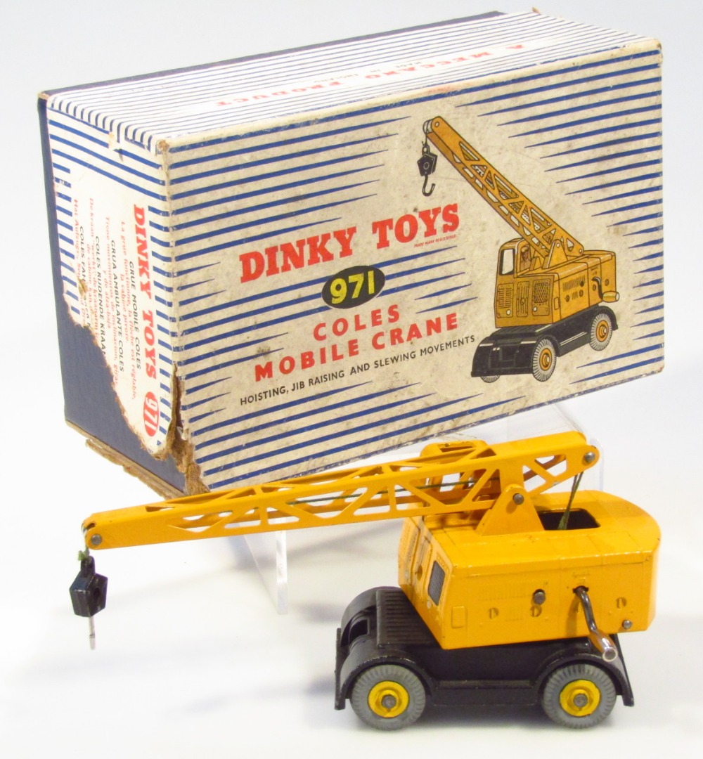 Appraisal: A Dinky Toys Cole's mobile crane no in yellow and