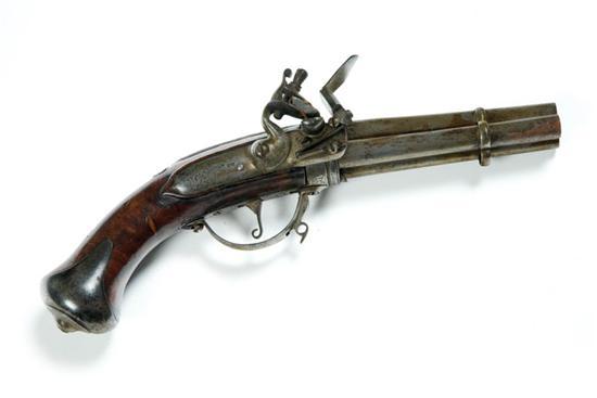 Appraisal: PEPPERBOX FLINTLOCK PISTOL European th century Three round barrels with