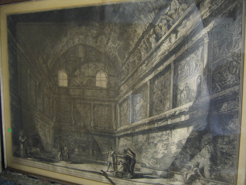 Appraisal: CAVALIER PIRANESI ITALIAN SCHOOL VEDUTA INTERNA DELL'ANTICO TEMPIO DI BACCO