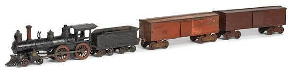 Appraisal: Wilkens cast iron four-piece floor train to incl Wilkens cast