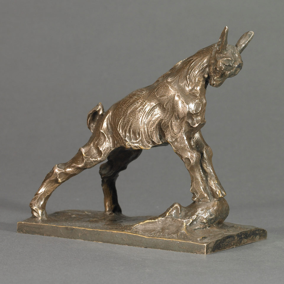 Appraisal: CABRA GOAT Joo da Silva Portuguese - silvered bronze signed