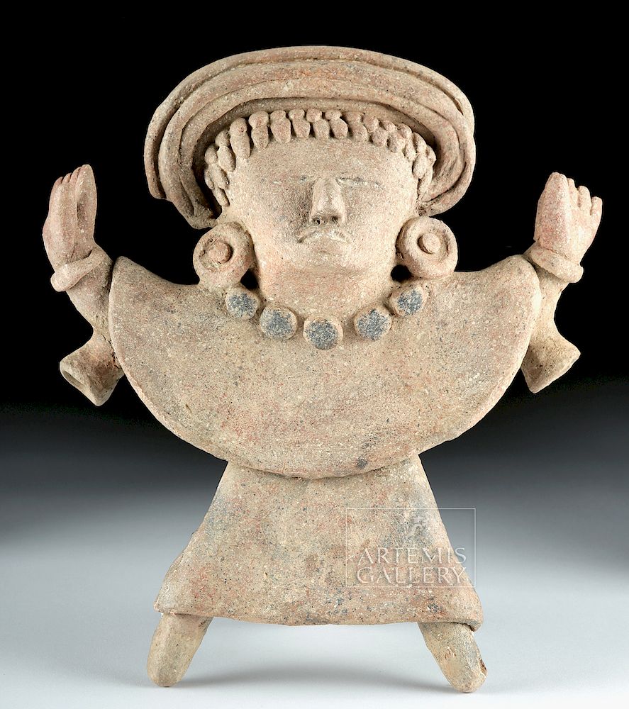 Appraisal: Beautifully Preserved Veracruz Pottery Standing Priest Pre-Columbian Gulf Coast of