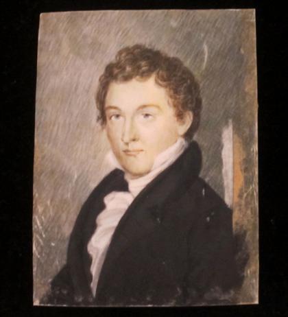 Appraisal: American School th centuryminiature portrait of joseph jones of philadelphia