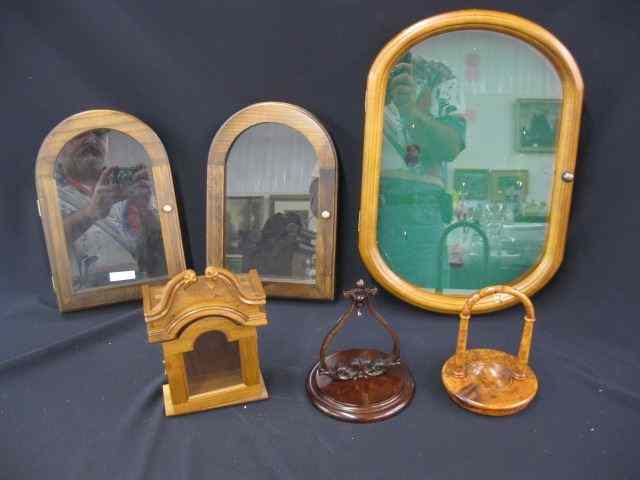 Appraisal: Lot of Wooden Watch Holders and Walldisplay cases