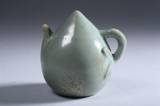 Appraisal: KOREAN CELADON PORCELAIN PEACH WATER DROPPER - in high