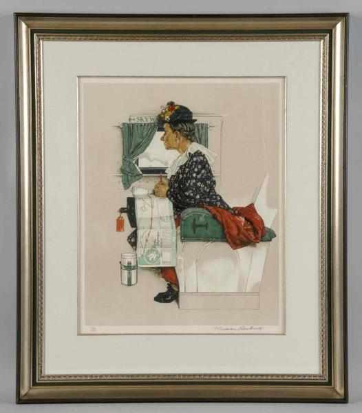 Appraisal: First Flight Norman Rockwell Print Description Number Matted and framed