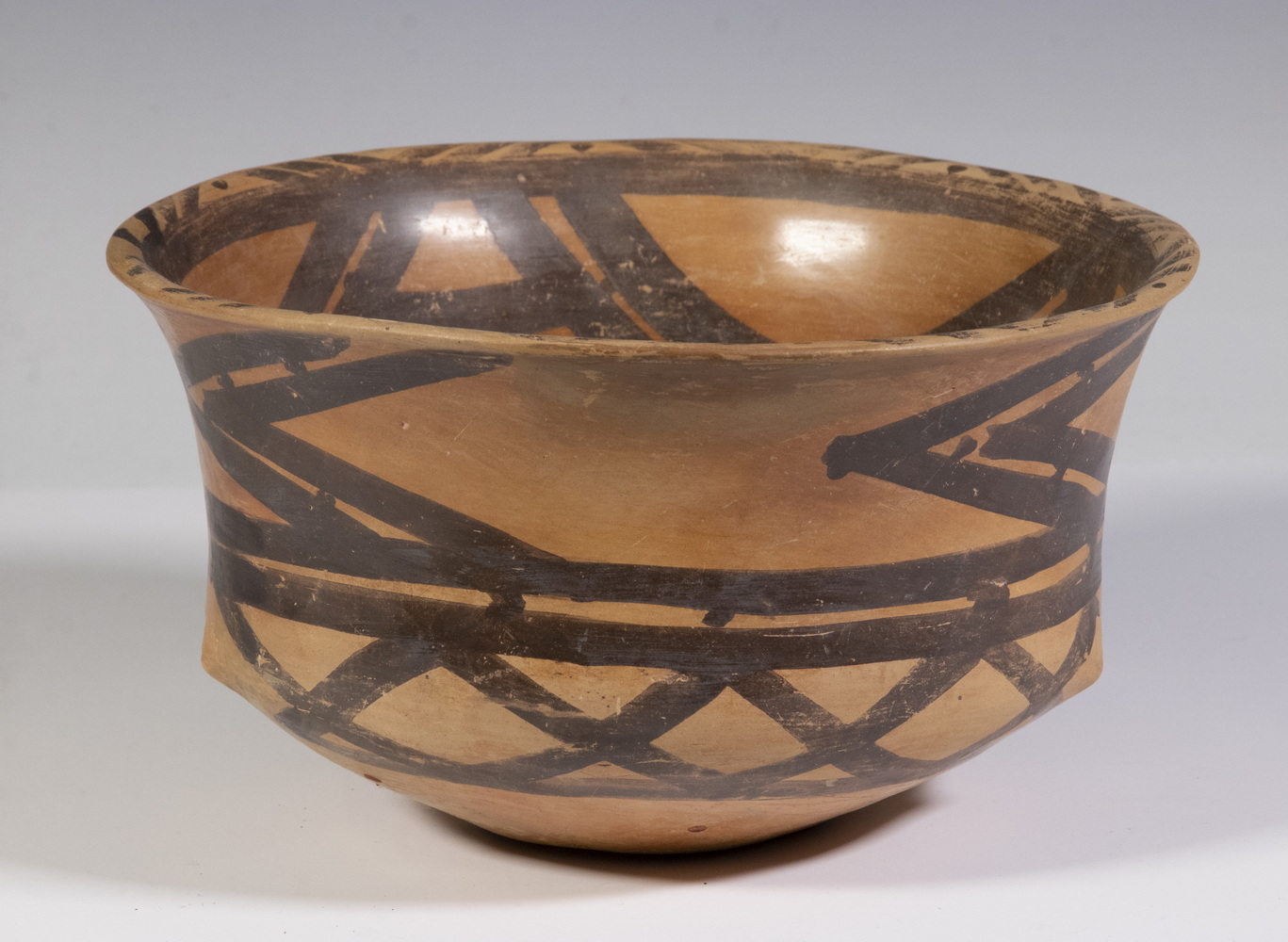 Appraisal: CHINESE NEOLITHIC BOWL KANSU YANGSHAO CULTURE CIRCA BC Terracotta Bowl