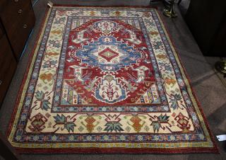 Appraisal: Uzbek Kazak carpet Uzbek Kazak carpet ' x '