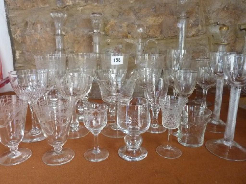 Appraisal: A quantity of th century and later glass including three