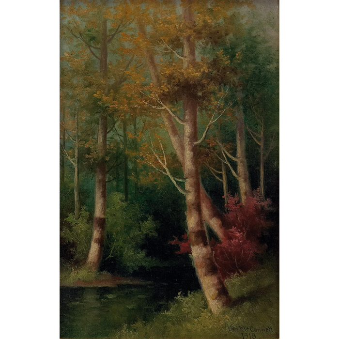 Appraisal: George McConnell American - Forest River oil on canvas board