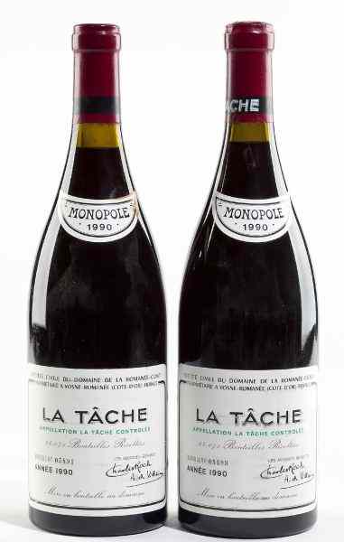 Appraisal: La TacheDomaine Romanee-Conti bottles - cm lbsl''I cannot think of