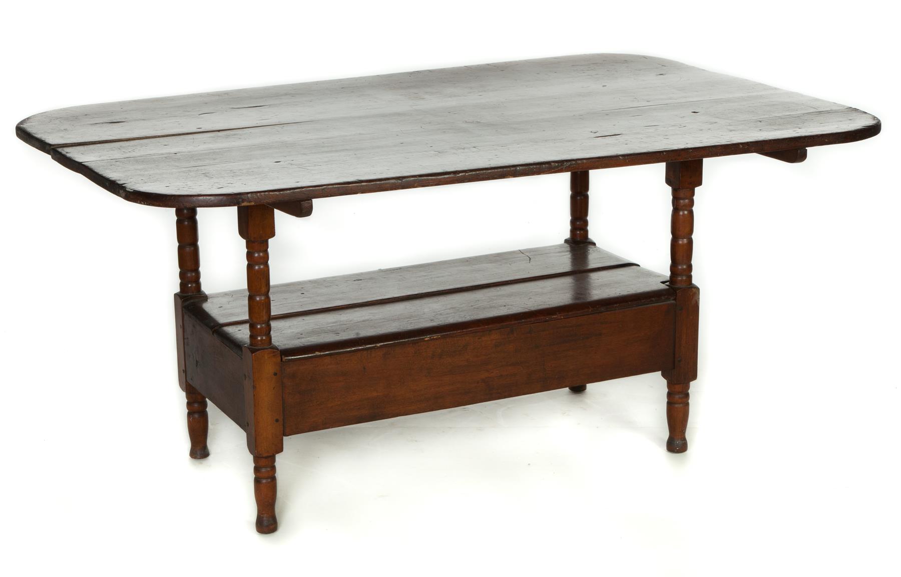 Appraisal: PINE HUTCH TABLE American st quarter- th century Top has