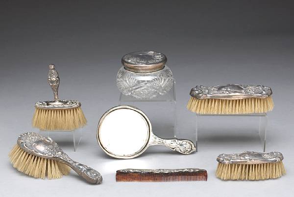 Appraisal: Property of various owners Comprising comb hair brush hand mirror