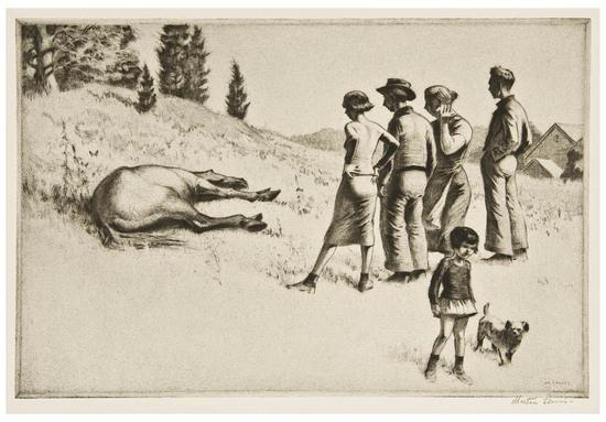 Appraisal: Martin Lewis - The Old Gray Mare M Drypoint and