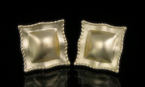 Appraisal: A Pair of Morelli k Yellow Gold Ear Clips A