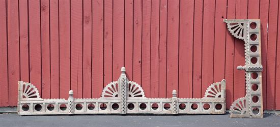 Appraisal: FOUR PIECES OF ARCHITECTURAL GINGERBREAD American late th century Jigsaw