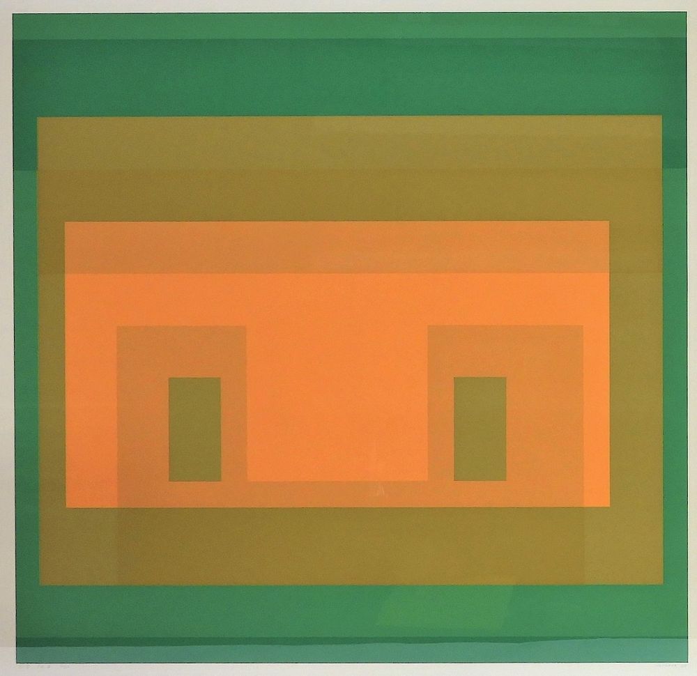 Appraisal: Josef Albers Geometric Color Field Lithograph United States Germany -