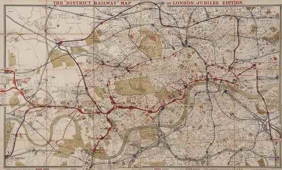 Appraisal: Adams W J Sons The District Railway Map of London