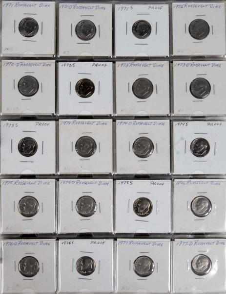 Appraisal: Roosevelt Dime Collection Description Includes to silver dimes and to