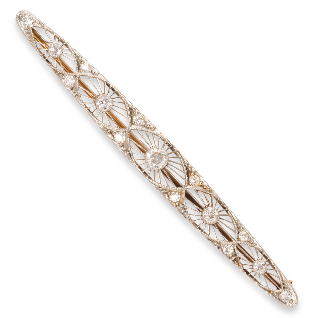 Appraisal: AN ART DECO DIAMOND BROOCH An Art Deco diamond brooch