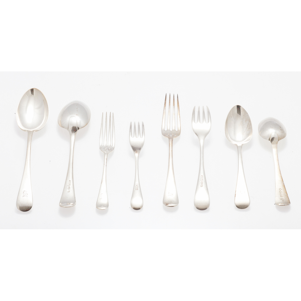 Appraisal: A part set of flatware of Old English pattern comprising