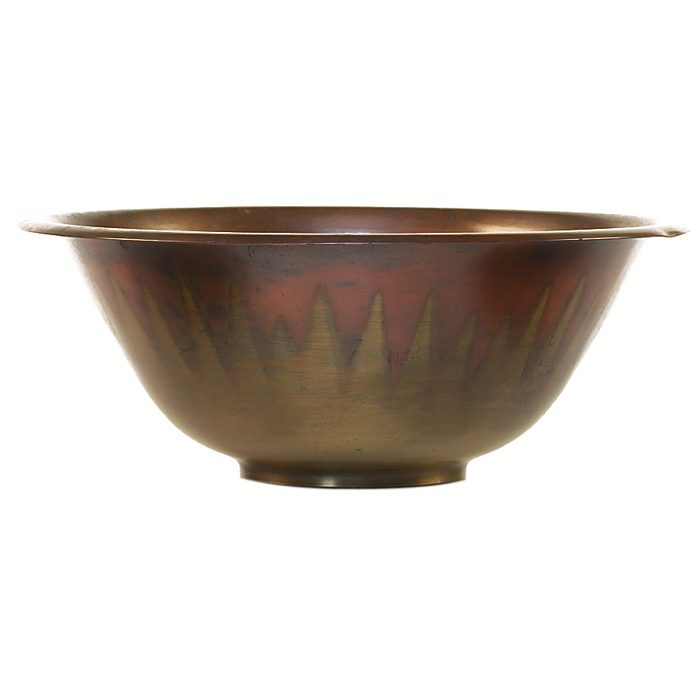 Appraisal: Roycroft bowl large flaring form in hammered copper original patina