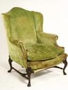 Appraisal: WING CHAIR - Fine mahogany framed th c wing chair