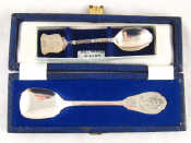 Appraisal: Two Silver Jubilee spoons being a jamspoon in presentation case