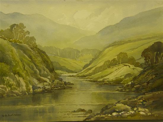 Appraisal: Keith Burtonshaw three watercolours of Yorkshire Derbyshire Dales and Durham