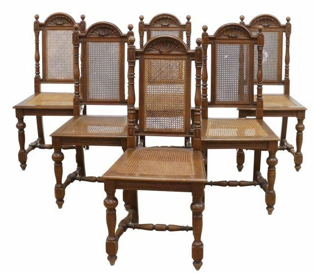 Appraisal: lot of French Henri II style side chairs th c