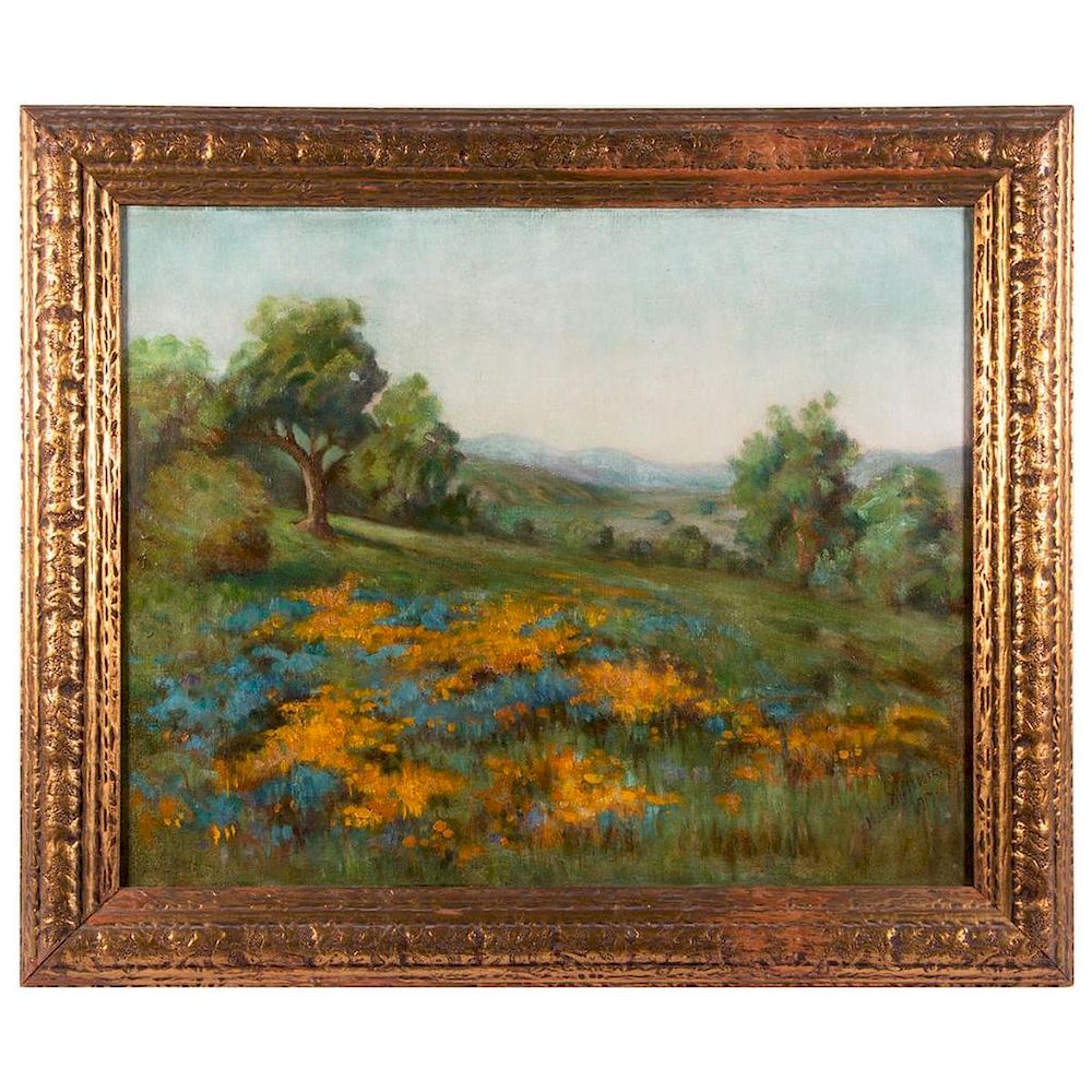 Appraisal: Early th C plein air oil on canvas M Lucette