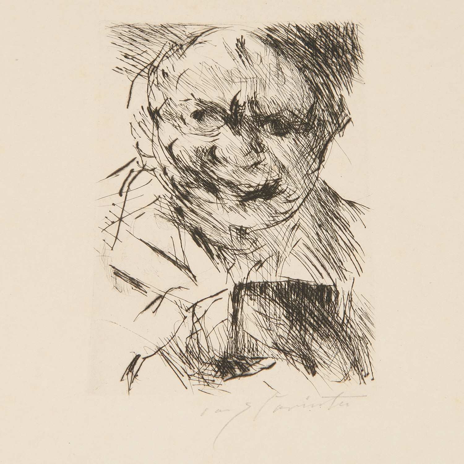 Appraisal: LOVIS CORINTH RARE DRYPOINT ETCHING Lovis Corinth German - Selbstbildnis