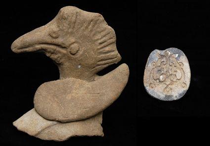 Appraisal: Veracruz Figure of Bird together with a Mexican Colonial Seal