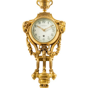 Appraisal: A Louis XVI Style Gilt Bronze Cartel Clock by E