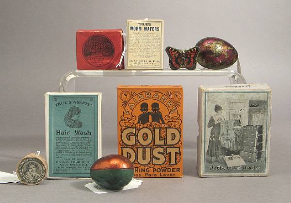 Appraisal: Paper Litho Household Advertising tins Curious array of household boxes