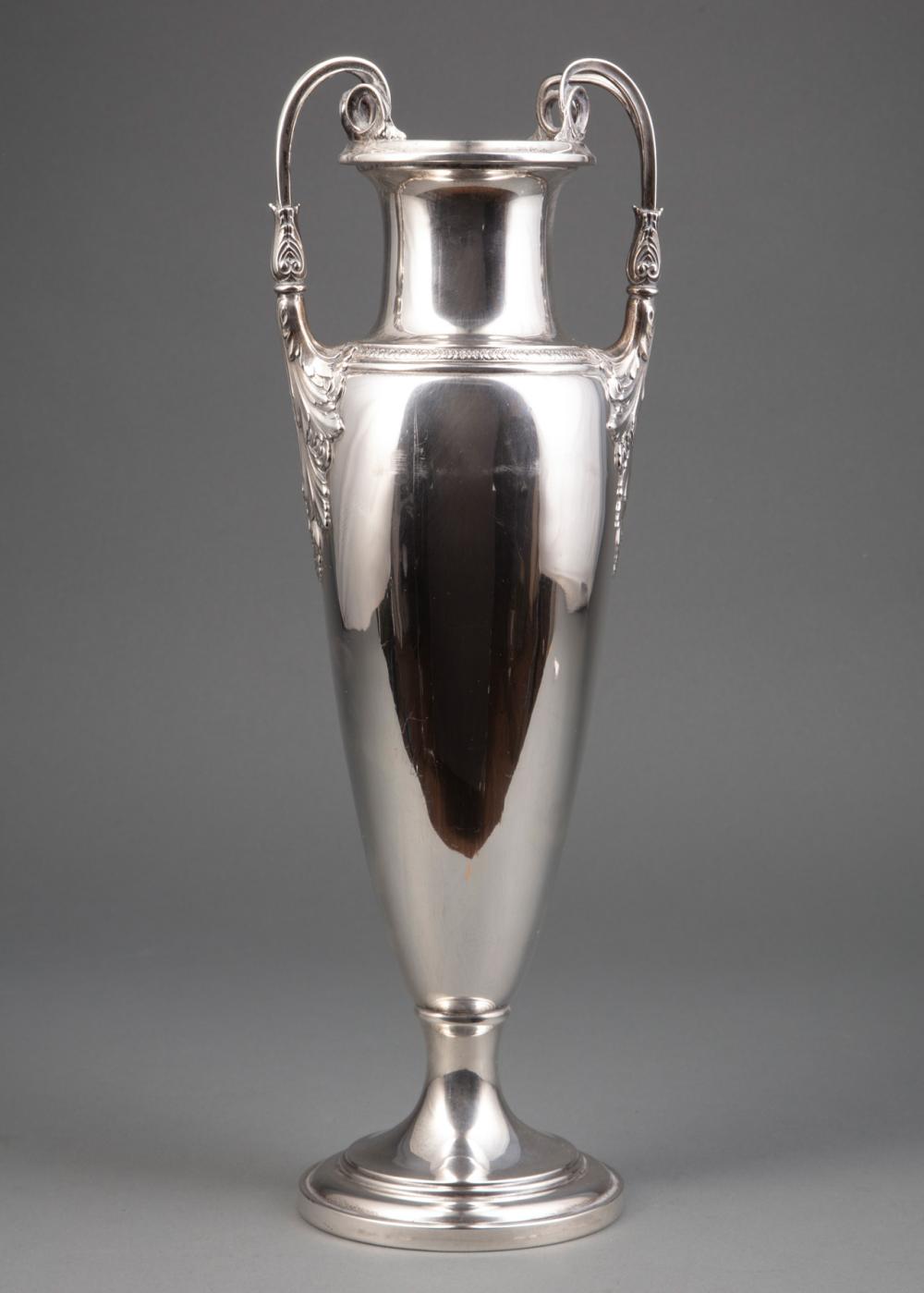 Appraisal: CHARTER CO STERLING SILVER AMPHORA VASEAmerican Sterling Silver Amphora Vase