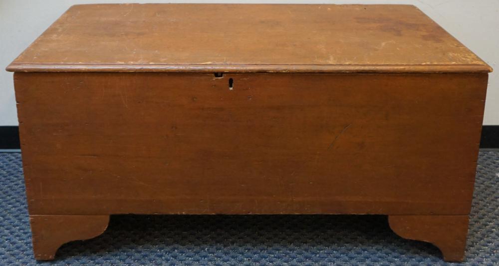 Appraisal: EARLY AMERICAN STAINED PINE BLANKET CHEST X X IN X