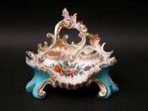 Appraisal: Porcelain Standish Late th Early th Century Sevres blue porcelain