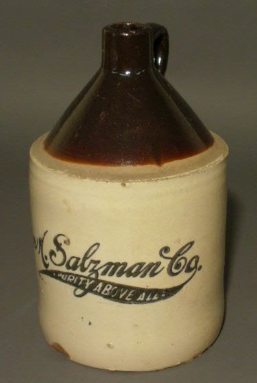 Appraisal: Stoneware jug M Salzman Co Purity Above All one-gallon h