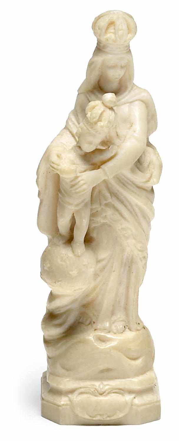 Appraisal: A French carved ivory figure of the Virgin and Child