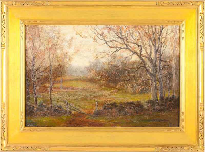 Appraisal: Arthur Blackmore NY - Forest Interioroil on canvas lined signed