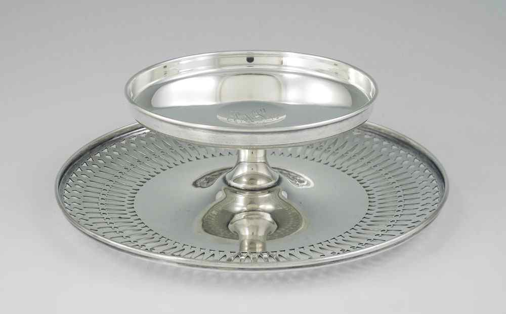 Appraisal: WOODSIDE STERLING CO RETICULATED TAZZA Woodside Sterling Co tazza with