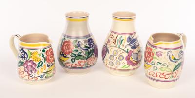 Appraisal: Poole Pottery two floral vases marked both with printed mark