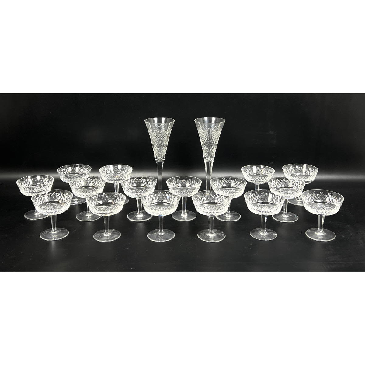 Appraisal: pcs Waterford Crystal Stemware Smaller glasses measure x x Dimensions