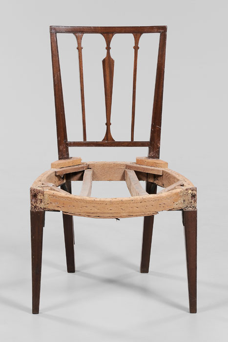 Appraisal: Virginia Federal Mahogany Side Chair attributed to Petersburg circa mahogany