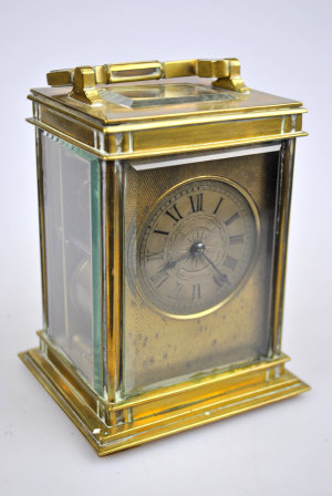 Appraisal: A th century brass cased carriage clock the twin cylinder