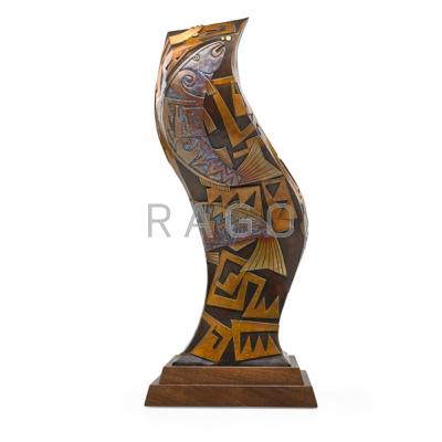 Appraisal: TAMMY GARCIA b Sculpture Santa Fe NM Patinated bronze walnut