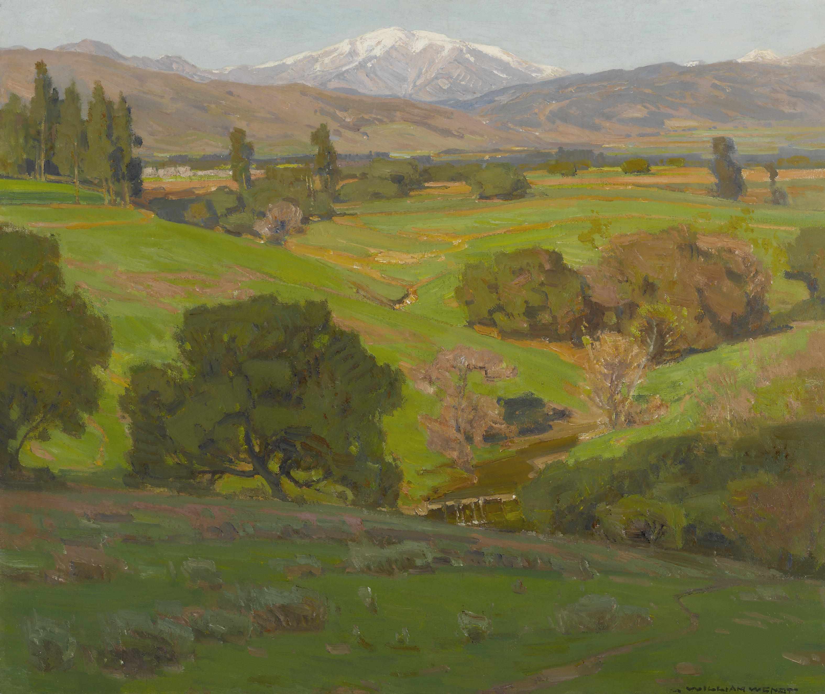 Appraisal: William Wendt American - A vista towards Mt Baldy signed